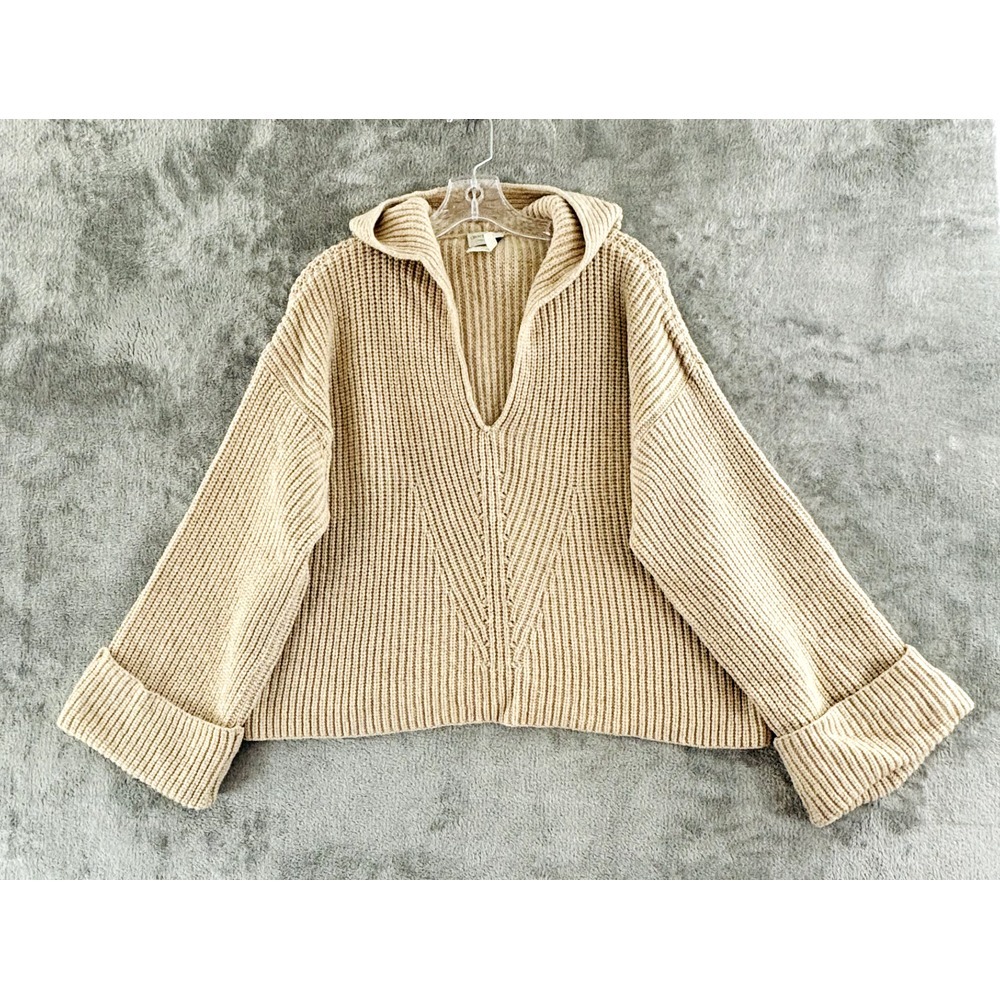 Giada Forte Wool‎ English Knit Sweater with Hood Avorio Womens Size III Cropped